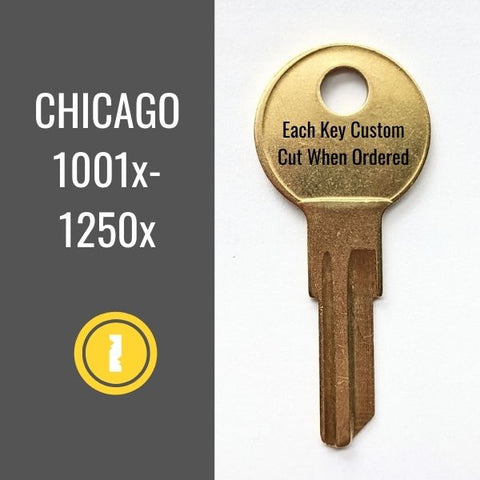 Replacement Chicago File Cabinet Key 1101X