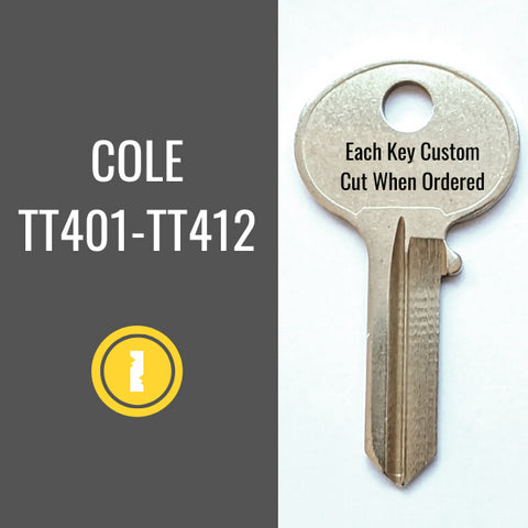 Replacement Cole File Cabinet Key TT403
