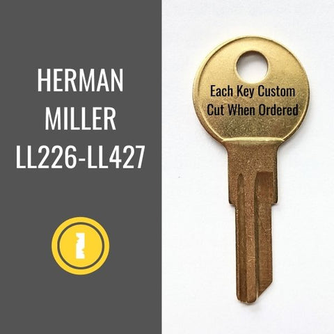 Replacement Herman Miller File Cabinet Key LL287