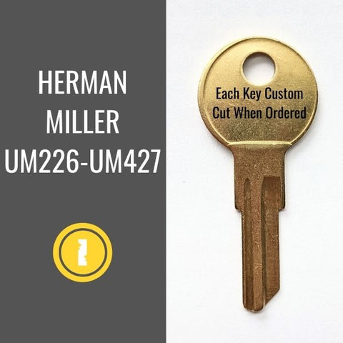 Replacement Herman Miller File Cabinet Key UM309