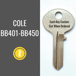 Replacement Cole File Cabinet Key BB427