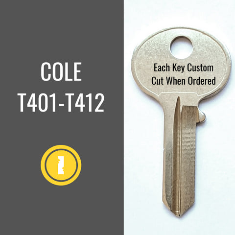 Replacement Cole File Cabinet Key T410