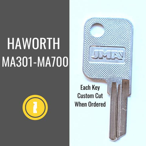 Replacement Haworth File Cabinet Key MA628