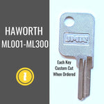 Replacement Haworth File Cabinet Key ML032