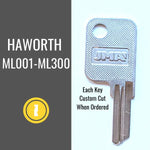 Replacement Haworth File Cabinet Key ML012