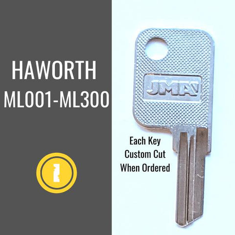 Replacement Haworth File Cabinet Key ML233