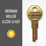 Replacement Herman Miller File Cabinet Key LL323