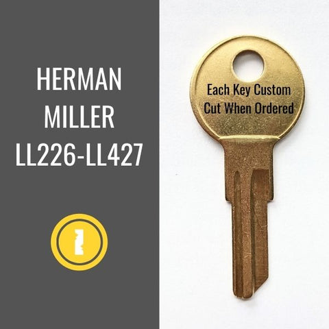 Replacement Herman Miller File Cabinet Key LL323