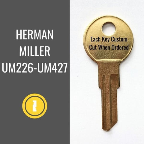 Replacement Herman Miller File Cabinet Key UM231